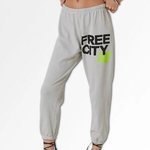 Free City Light Gray Lightly Tie Dyed Sweatpants Size S